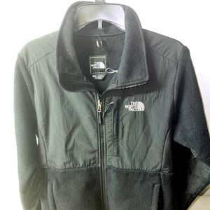 THE NORTH FACE DENALI WOMEN'S Size Large Fleece Jacket BLACK Full Zip Up